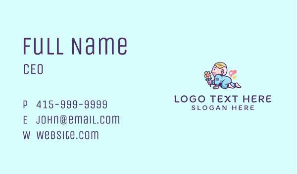 Baby Nursery Flowers Business Card Design Image Preview