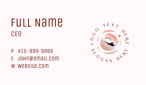 Premium Eyelashes Cosmetics Business Card Design Image Preview