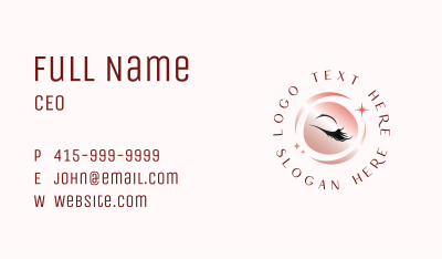 Premium Eyelashes Cosmetics Business Card Image Preview