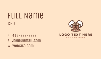 Dove Coffee Shop Business Card Image Preview