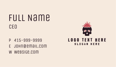 Skate Shop Skull Business Card Image Preview