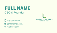 Green Letter L Business Card Design