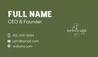 Minimalist White Wordmark  Business Card Design