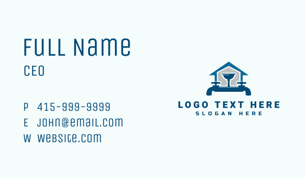 Home Plumbing Service Business Card Design Image Preview
