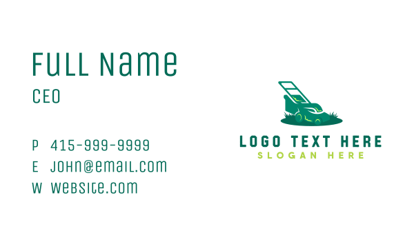 Lawn Grass Mowing Business Card Design Image Preview