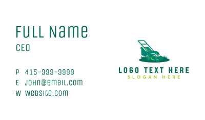 Lawn Grass Mowing Business Card Image Preview