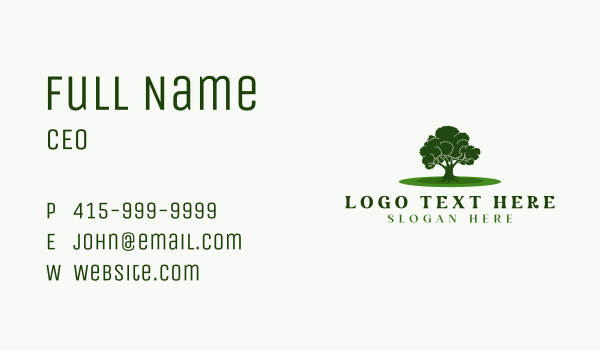 Natural Tree Environment Business Card Design Image Preview