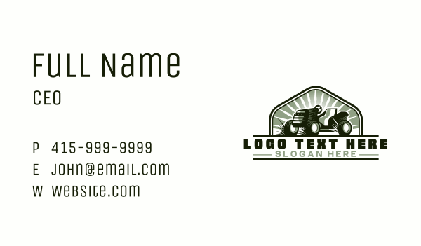 Lawn Mower Landscaping Business Card Design Image Preview