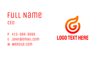 Abstract Flame Outline Business Card Image Preview