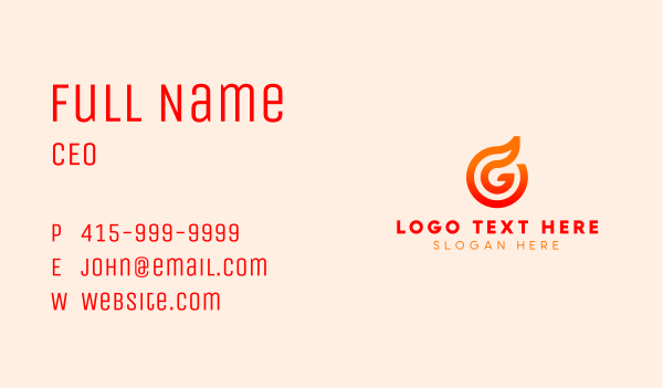 Abstract Flame Outline Business Card Design Image Preview