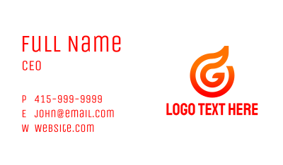 Abstract Flame Outline Business Card Image Preview