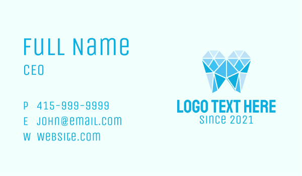 Geometric Dental Care  Business Card Design Image Preview