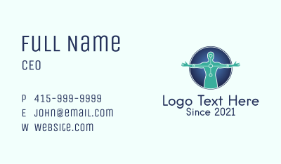 Sports Physiotherapy Emblem Business Card