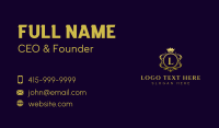 Royal Ornate Crown Lettermark Business Card Design