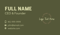 Retro Cursive Wordmark Business Card Image Preview