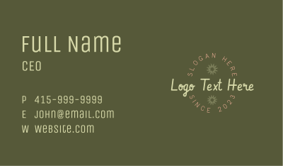 Retro Cursive Wordmark Business Card Image Preview