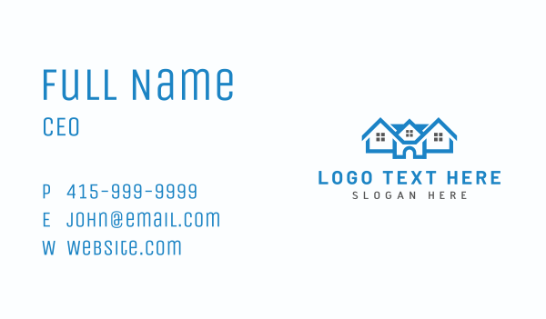 Roofing Residential Realty Business Card Design Image Preview