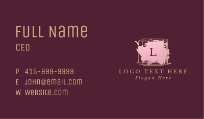 Leaf Frame Lettermark Business Card Image Preview