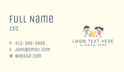 Children Playground Star Business Card Image Preview
