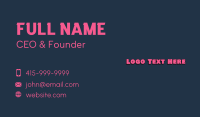 Pink Generic Business Business Card Preview