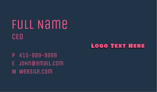 Pink Generic Business Business Card Design Image Preview