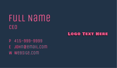 Pink Generic Business Business Card Image Preview
