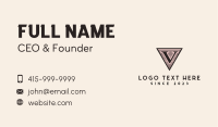 Etched Triangle Letter V Business Card Image Preview