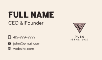 Etched Triangle Letter V Business Card Image Preview