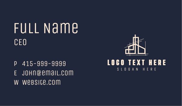 Real Estate Architect Construction Business Card Design Image Preview