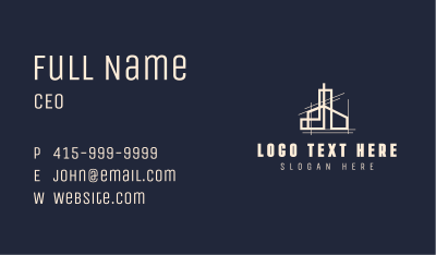 Real Estate Architect Construction Business Card Image Preview