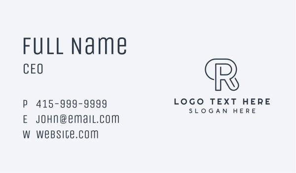 Generic Company Studio Letter R Business Card Design Image Preview