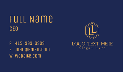 Monogram Hexagon Letter Business Card Image Preview
