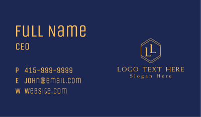 Monogram Hexagon Letter Business Card Image Preview