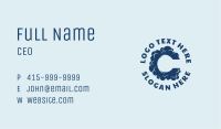 Blue Letter C Cloud Business Card Image Preview