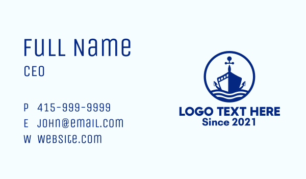 Nautical Anchor Ship Business Card Design Image Preview