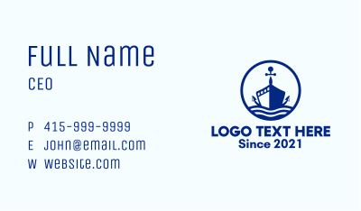 Nautical Anchor Ship Business Card
