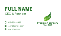 Natural Chiropractor Leaf  Business Card Image Preview