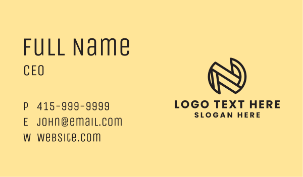 Creative Letter N Business Card Design Image Preview