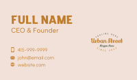 Retro Quirky Wordmark Business Card Image Preview