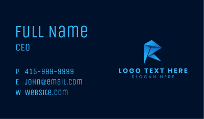 Professional Startup Origami Business Card Image Preview