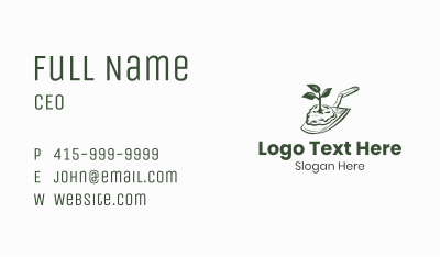 Trowel Plant Gardening Business Card Image Preview