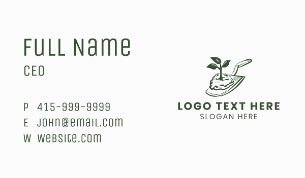 Trowel Plant Gardening Business Card Design Image Preview