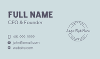 Stylish Business Round Wordmark Business Card Image Preview