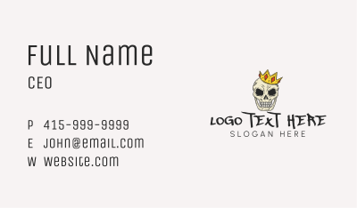 Skull King Monarch Business Card Image Preview
