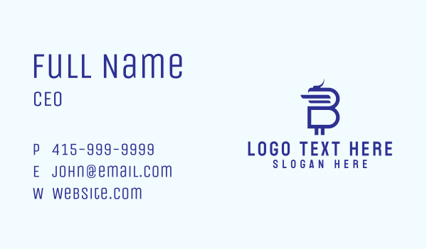 Blue Phoenix Letter B Business Card Design Image Preview