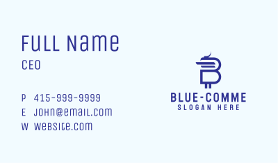 Blue Phoenix Letter B Business Card Image Preview