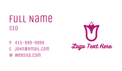Pink Tulip Mountain Business Card Image Preview