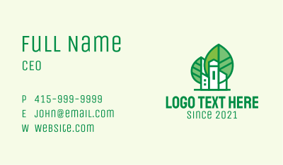 Eco Friendly Mansion  Business Card Image Preview