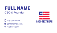 Patriotic Arrow Flag Business Card Image Preview