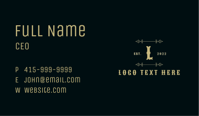 Classic Metal Letter Business Card Image Preview